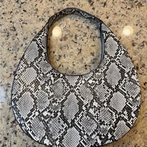 Moon Shaped Snakeskin Bag